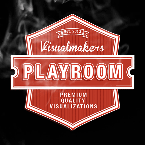 Playroom-logo savutaustalla.